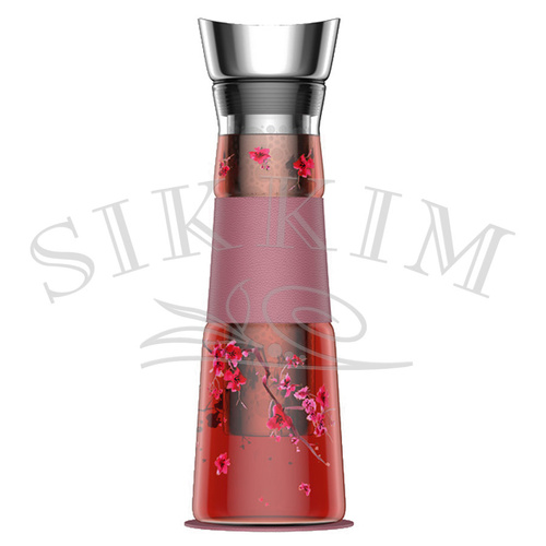 Karafka Szklana JM z zaparzaczem `Kwiat Wiśni` 1250ml